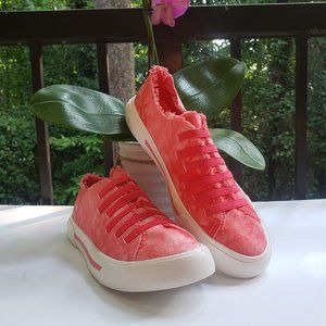 ROCKET DOG Jokes Tie Dye Sneakers in Melon Pink Cotton Size 7.5 NWT Brand New